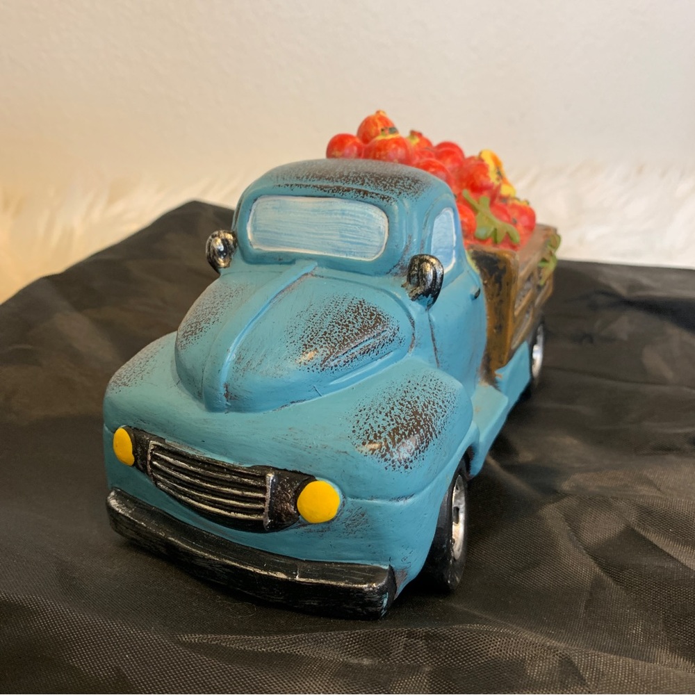 Rustic Pickup Truck with Apples Decor